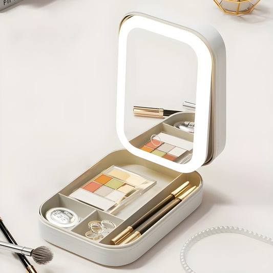 Glamouré™ Portable Makeup Bag with LED Mirror