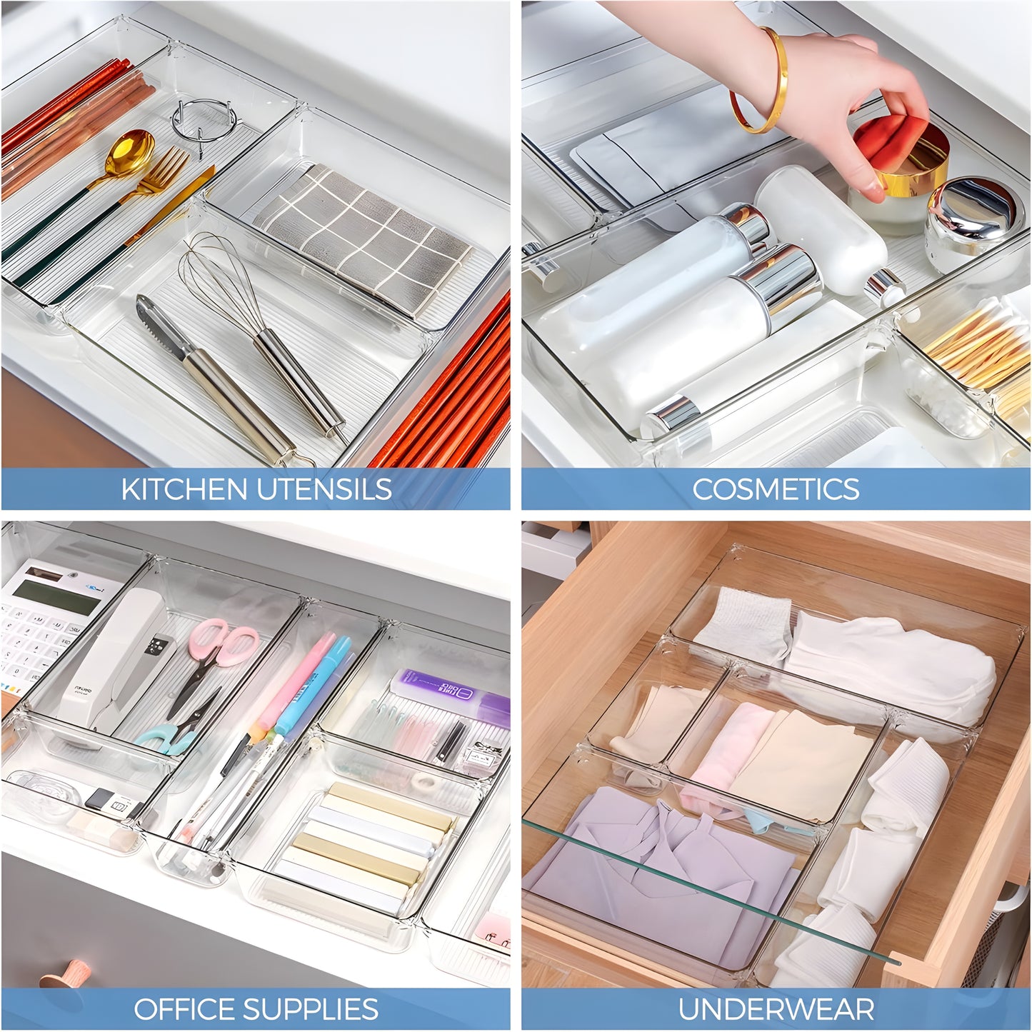 Acryva™ 7-Piece Storage Organizer Trays