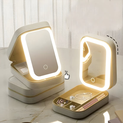 Glamouré™ Portable Makeup Bag with LED Mirror