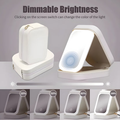 Glamouré™ Portable Makeup Bag with LED Mirror
