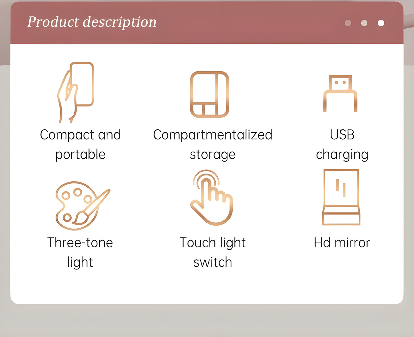 Glamouré™ Portable Makeup Bag with LED Mirror